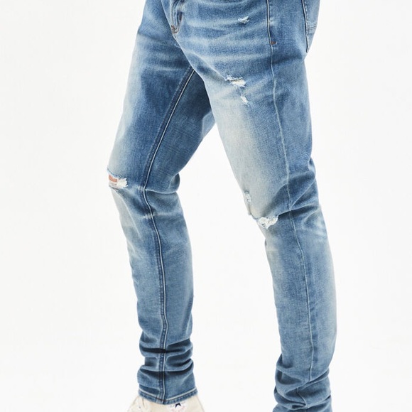 🔥PacSun Medium Destroy Stacked Skinny Jeans NWT - Picture 5 of 10